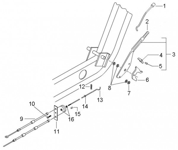 Bowdenzüge Handbremse - Ape Mix 50ccm 2T AC 2009- ZAPC80000