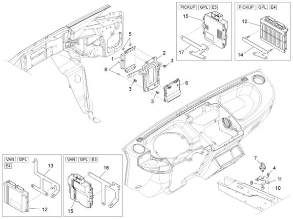 Elektrische Anlage Steuerelektronik - Porter Multitech 1300ccm 4T LC 2011- ZAPS90CJ