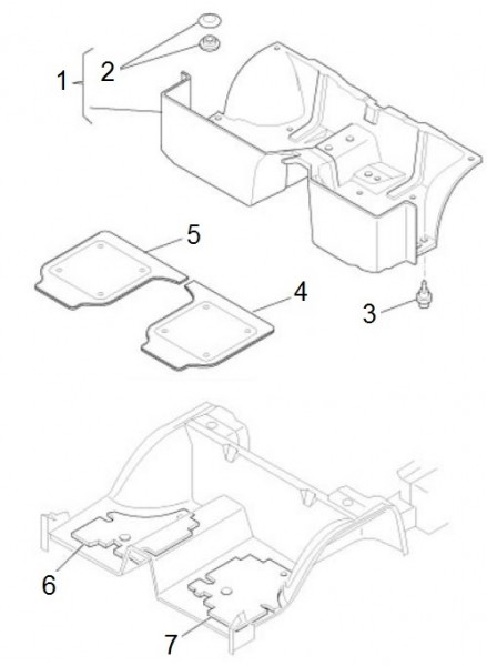 Fahrgestell Innenverkleidungen - Porter Porter Electric ccm 2013- ZAPS9E