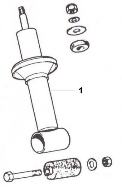Radaufhängung Stoßdämpfer hinten - Ape TM 220ccm 2T AC 1982-1983 ATM1T