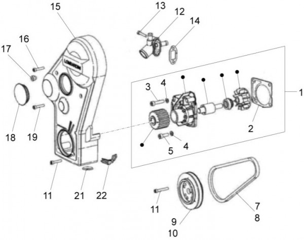 Motor Wasserpumpe - Porter Quargo 700ccm 4T LC 2009- ZAPP10000