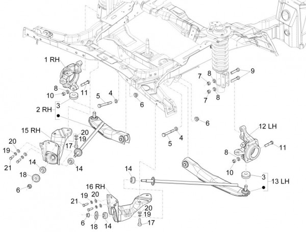Radaufhängung Schwingarm - Porter Multitech 1300ccm 4T LC 2015-