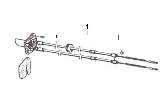 Bowdenzüge Handbremse - Ape Car 220ccm 2T AC 1985- AF4T