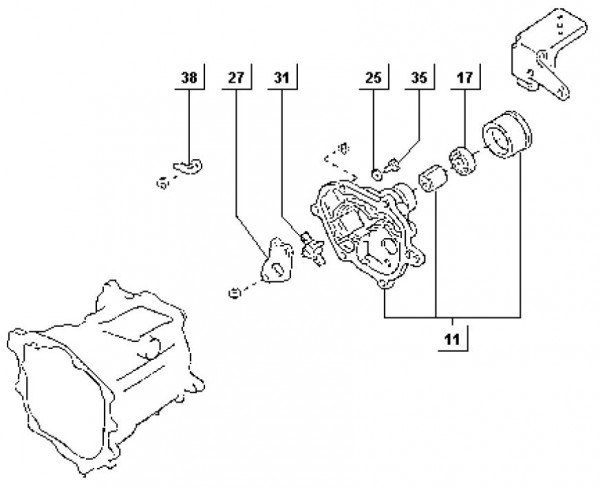 Motor Getriebegehäuse - Porter Porter Diesel 1400ccm 4T LC 1998-2004 ZAPS85000004