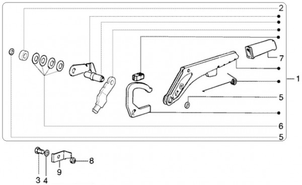 Bowdenzüge Handbremse - Ape TM 703 Diesel mit Lenkrad 422ccm 4T AC 2005-2010 ZAPT10000
