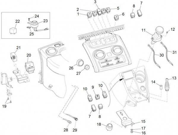 Elektrische Anlage Schalter - Porter Porter Electric ccm 2010- ZAPS9E