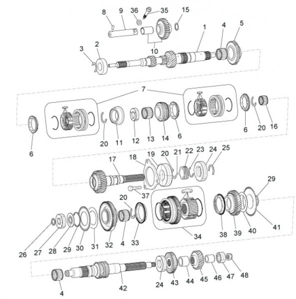 Motor Schaltgetriebe - Porter Maxxi Multitech 1300ccm 4T LC 2010- ZAPS90RJ