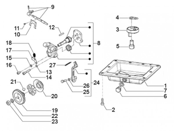 Motor Ölpumpe - Classic 400 422ccm 4T 2V AC 2016- MBX000T58RC001005
