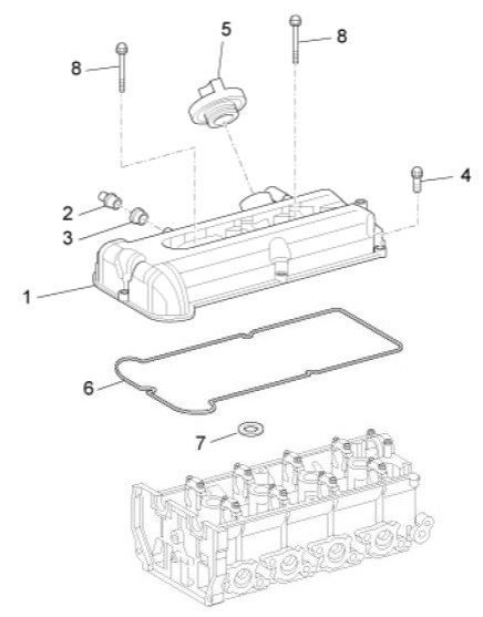 Motor Zylinderkopfabdeckungen - Porter Maxxi Multitech 1300ccm 4T LC 2014- ZAPS90RJ