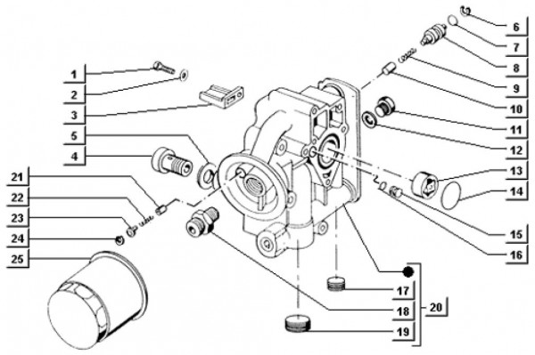 Motor Ölpumpe - Ape TM 703 Diesel mit Lenkrad 422ccm 4T AC 1997-2004 ATD1 00001101