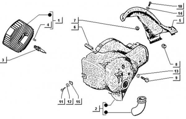Motor Zylinderkopf - Ape TM 703 mit Lenkrad 220ccm 2T AC 2000-2007 ZAPT10000