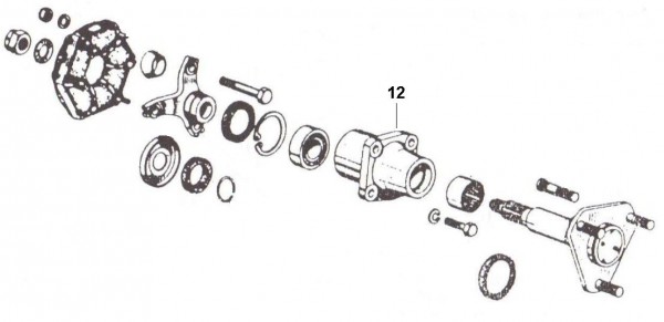 Radaufhängung Hinterachsantrieb - Vespa Car 125ccm 2T AC 1970- MPF1T