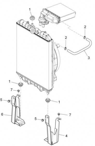 Fahrgestell Kühlanlage II - Porter Multitech 1300ccm 4T LC 2014- ZAPS90VJ