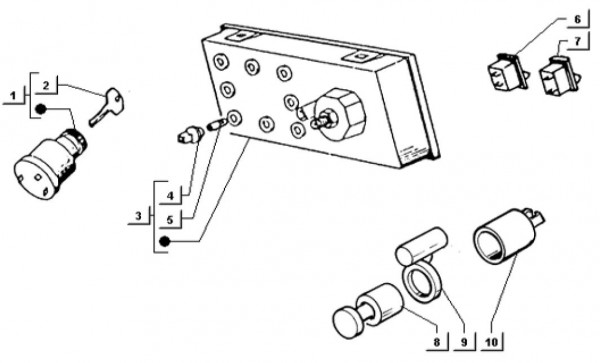 Lenker Cockpitinstrumente - Ape TM 703 Diesel mit Lenker 422ccm 4T AC 2000-2004 ZAPT10000