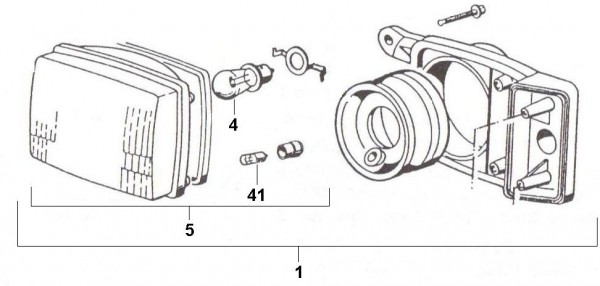 Elektrische Anlage Scheinwerfer - Ape Car 422ccm 4T AC 1988- AFD3T