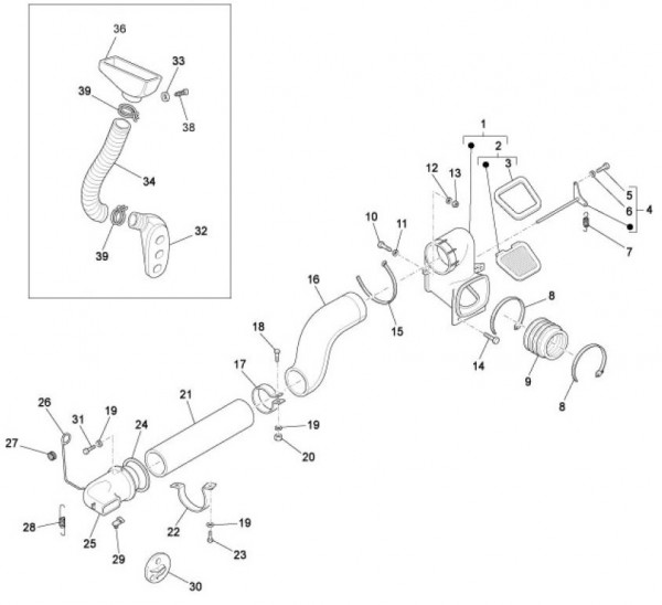 Fahrgestell Heizung - Ape TM 703 mit Lenkrad 220ccm 2T AC 2008-2016 ZAPT10000