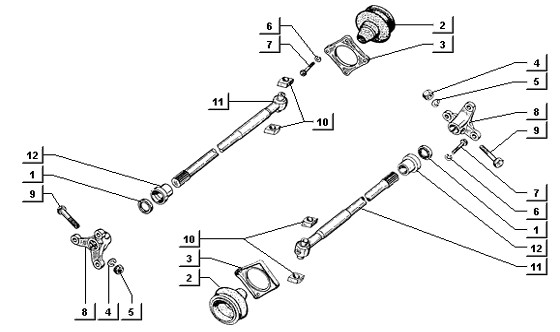 Motor Achswelle hinten - Ape TM 218ccm 2T AC 1999-2004 ZAPT1000000001001