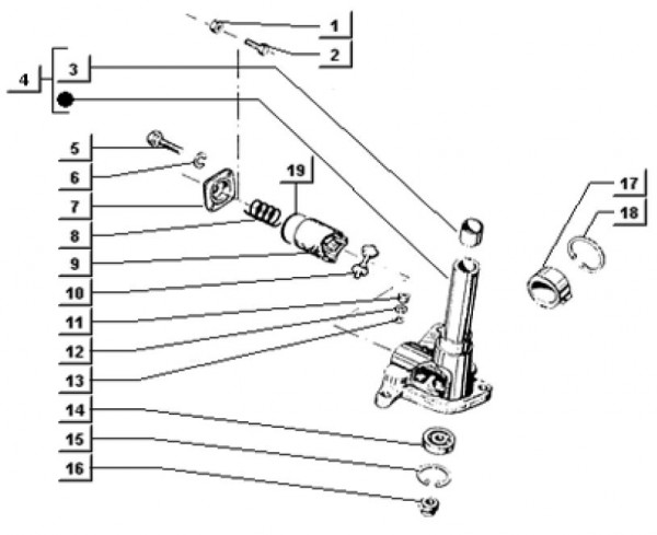 Lenker Lenkgehäuse - Ape TM 703 Diesel mit Lenkrad 422ccm 4T AC 1997-2004 ATD2T
