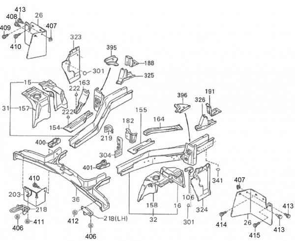 Fahrgestell Rahmen II - Porter Porter 1000ccm 4T LC 1992-1998 ZAPS85