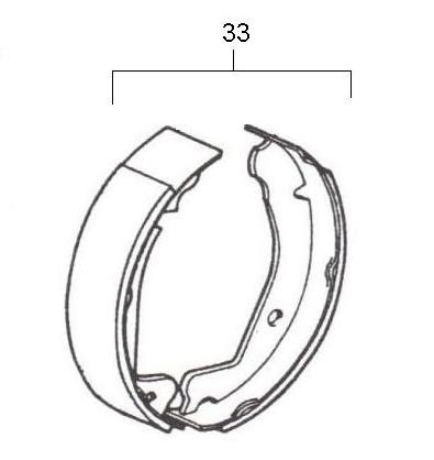 Radaufhängung Bremsbacken vorn - Ape 220ccm 2T AC 1978- MPV2T