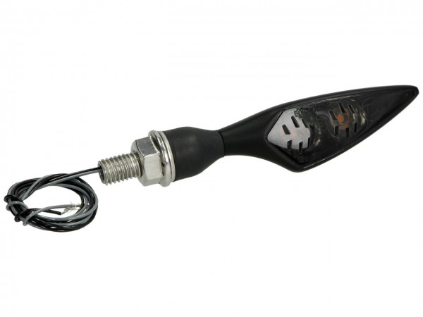 Kellermann Blinker, LED, für vorne links und hinten rechts, Micro Rhombus Dark, Stahl, 12 V, schwarz