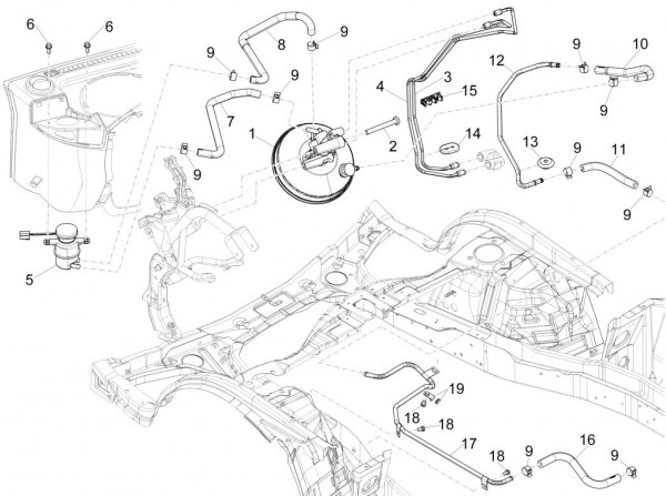 Bowdenzüge Bremsleitungen vorn - Porter Multitech 1300ccm 4T LC 2017- ZAPS90TGW