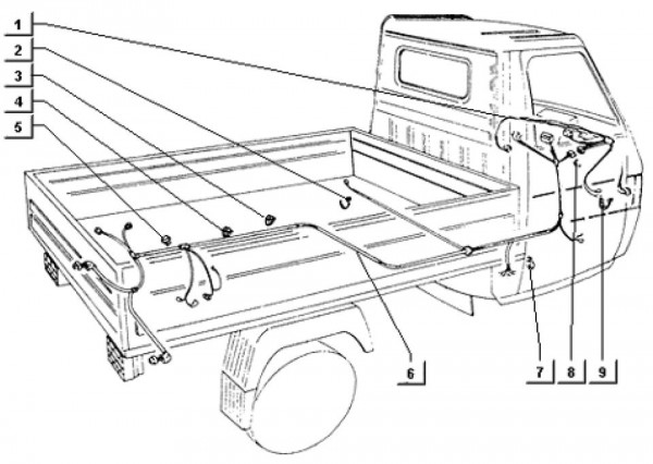Elektrische Anlage Kabelbaum - Ape TM 703 mit Lenkrad 220ccm 2T AC 1997-1999 ZAPT10000