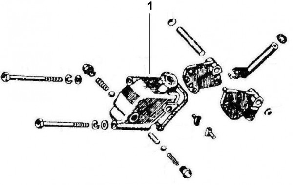 Motor Schaltraste - Ape Poker 422ccm 4T AC 1993- M4R4T