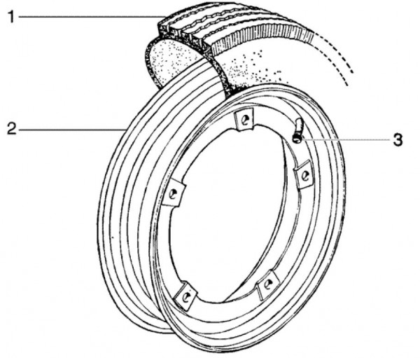 Radaufhängung Räder - Ape TM 703 Diesel mit Lenker 422ccm 4T AC 2005-2010 ZAPT10000