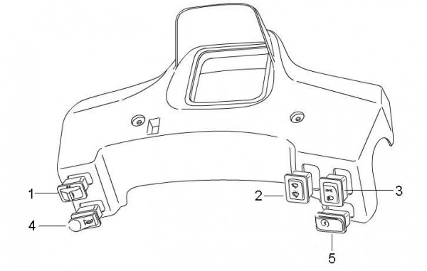 Elektrische Anlage Schalter - Ape Mix 50ccm 2T AC 2009- ZAPC80000