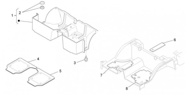Fahrgestell Innenverkleidungen - Porter Maxxi Multitech 1300ccm 4T LC 2014- ZAPS90AJ