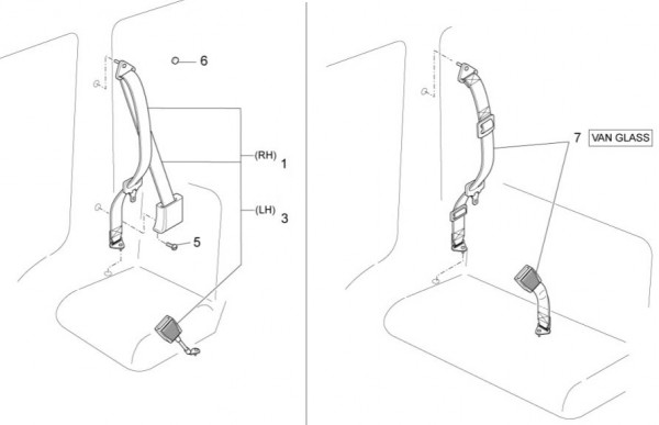Fahrgestell Sicherheitsgurte - Porter Multitech 1300ccm 4T LC 2014- ZAPS90VJ