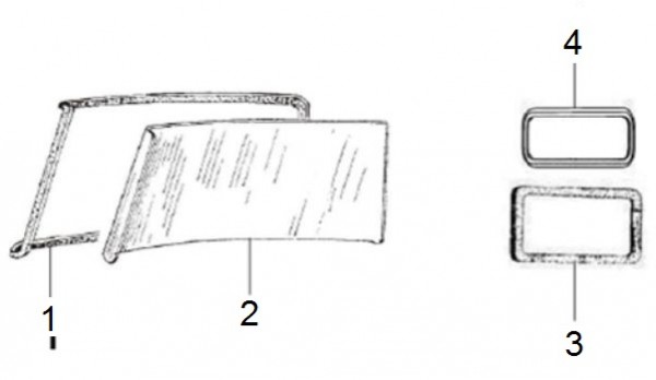 Fahrgestell Windschutzscheibe - Classic 400 422ccm 4T 2V AC 2014- MBX000T58RC001005