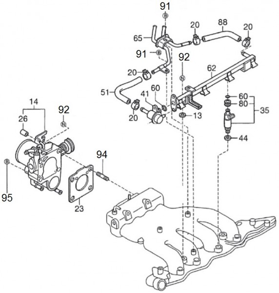Fahrgestell Benzineinspritzung - Porter Porter 1000ccm 4T LC 1998-2009 ZAPS85