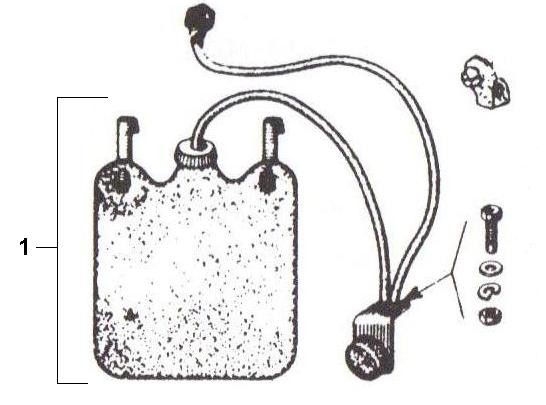 Elektrische Anlage Wischwasserbehälter - Vespa Commercial 175ccm 2T AC 1967-1974 AD2T