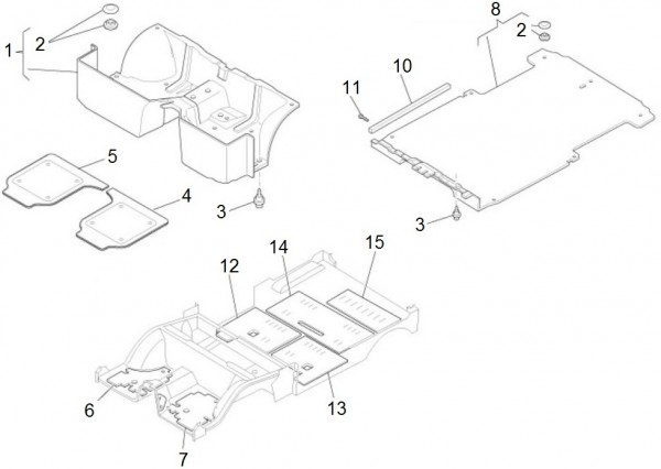 Fahrgestell Innenverkleidungen - Porter Porter Electric ccm 2012- ZAPS9E