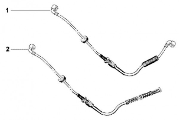 Bowdenzüge Schaltzug - Ape TM 703 Diesel mit Lenkrad 422ccm 4T AC 2005-2010 ZAPT10000
