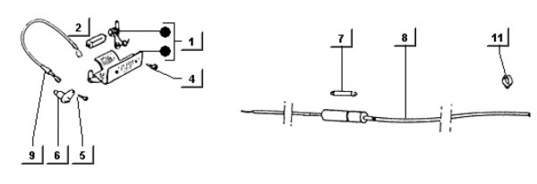 Fahrgestell Innenraumleuchte - Ape TM 703 mit Lenker 220ccm 2T AC 2000-2007 ATM2T