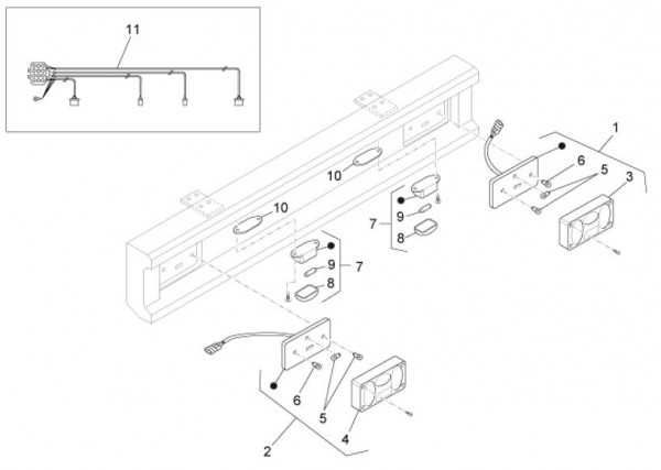 Elektrische Anlage Rücklicht - Porter Maxxi Multitech 1300ccm 4T LC 2011- ZAPS90RJ