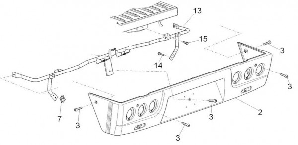 Fahrgestell Hinterabdeckung - Porter D120 Diesel 1300ccm 4T LC 2015- ZAPS90TK