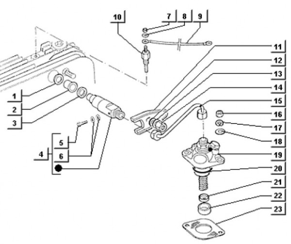 Motor Einspritzpumpe - Ape TM 703 Diesel mit Lenker 422ccm 4T AC 2000-2004 ZAPT10000