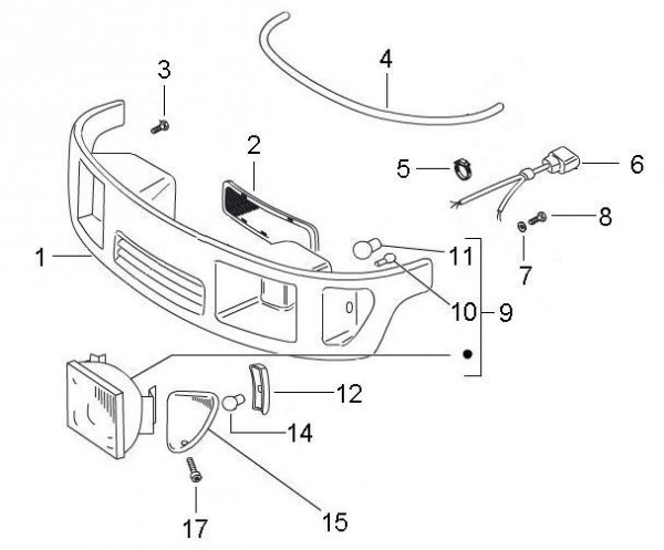 Elektrische Anlage Scheinwerfer - Ape Mix 50ccm 2T AC 2009- ZAPC80000