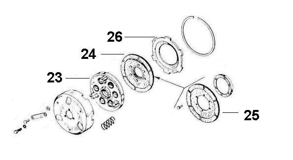 Motor Kupplung - Vespa Commercial 175ccm 2T AC 1967-1974 AD2T