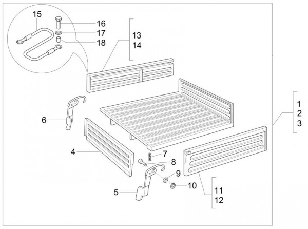 Fahrgestell Ladefläche offen - Ape Mix 50ccm 2T AC 2015- ZAPC80000