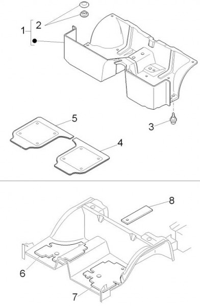 Fahrgestell Innenverkleidungen - Porter D120 Diesel 1300ccm 4T LC 2013- ZAPS90PK