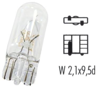 Philips Leuchtmittel, Glühlampe, 12 V, 3 W, W2,1x9,5d