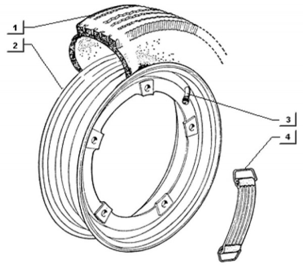 Radaufhängung Räder - Ape TM 703 Diesel mit Lenkrad 422ccm 4T AC 1997-2004 ZAPT10000