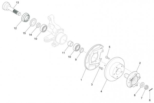 Radaufhängung Vorderradnabe - Porter Maxxi D120 Diesel 1200ccm 4T LC 2013- ZAPS90DK