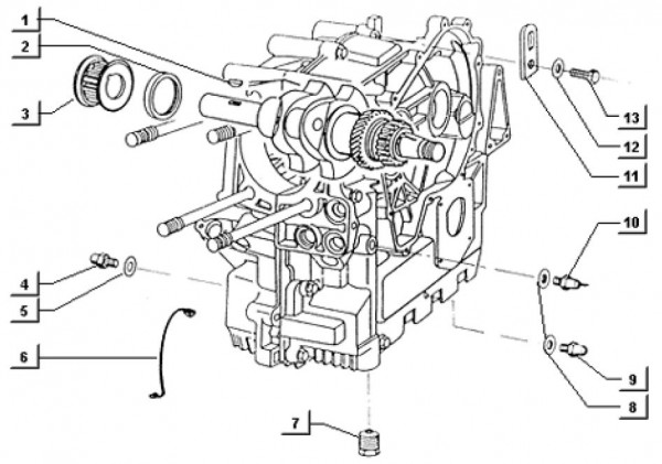 Motor Ölpumpe II - Ape TM 703 Diesel mit Lenker 422ccm 4T AC 1997-2004 ATD2T