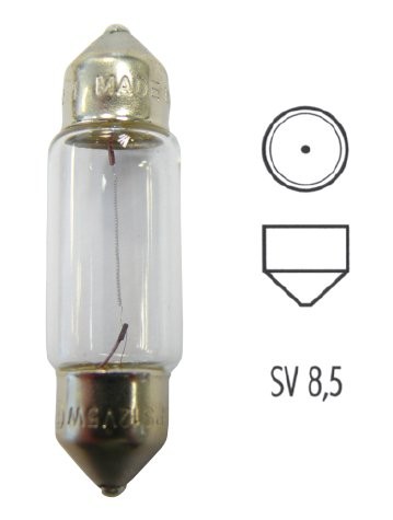 Philips Leuchtmittel, Glühlampe, 12 V, 5 W, SV8,5-8, 36mm